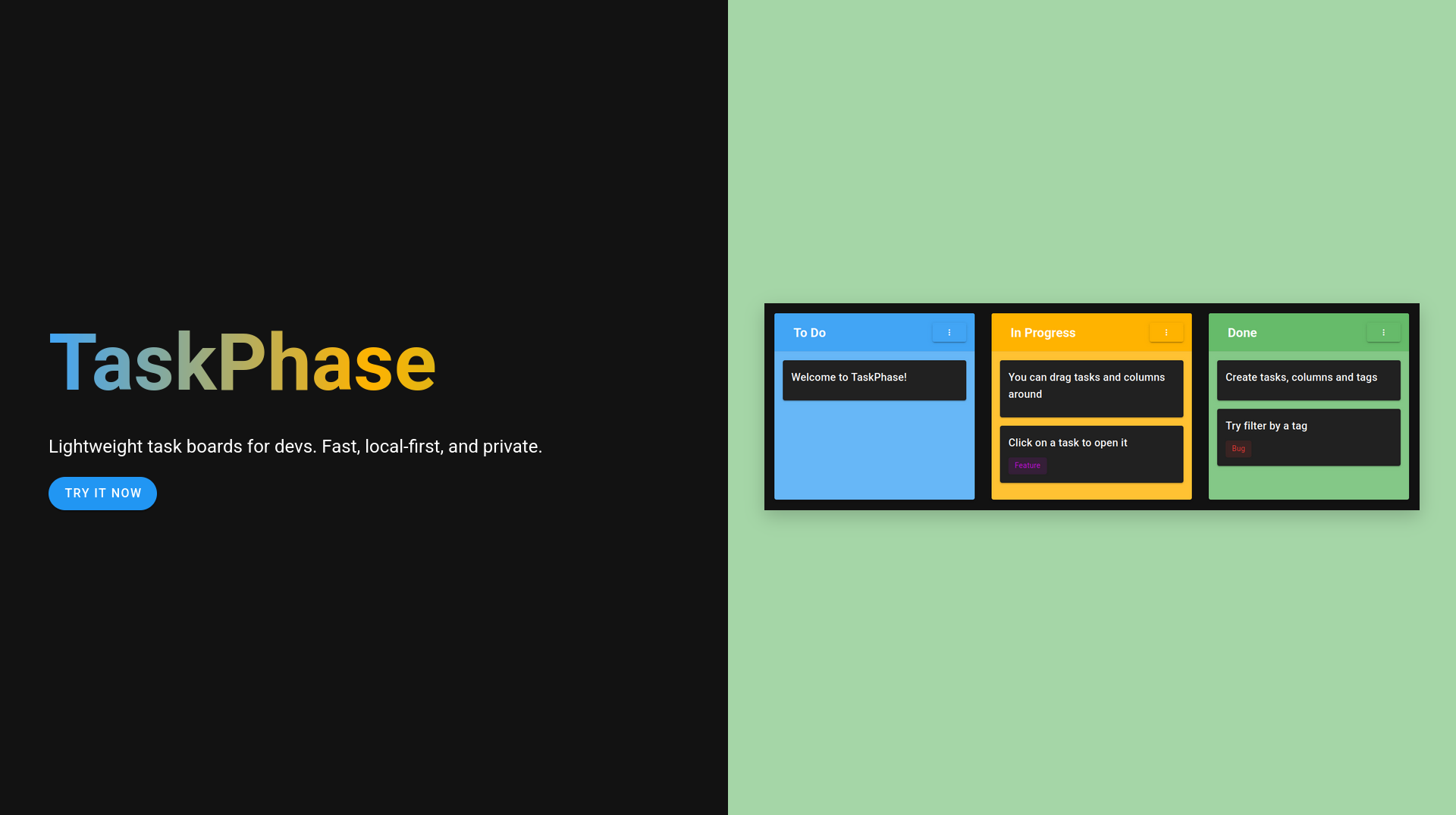 TaskPhase screenshot